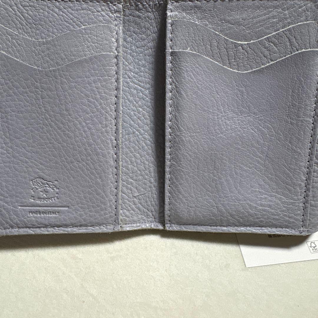 mmimiイルビゾンテ 二つ折り財布 レザー　薄紫　がま口