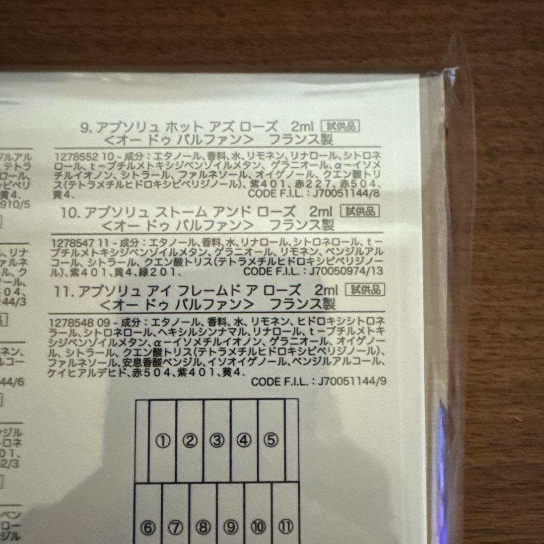 ランコム /アプソリュ レ パルファン 香水 全種類(2ml ×11種類)