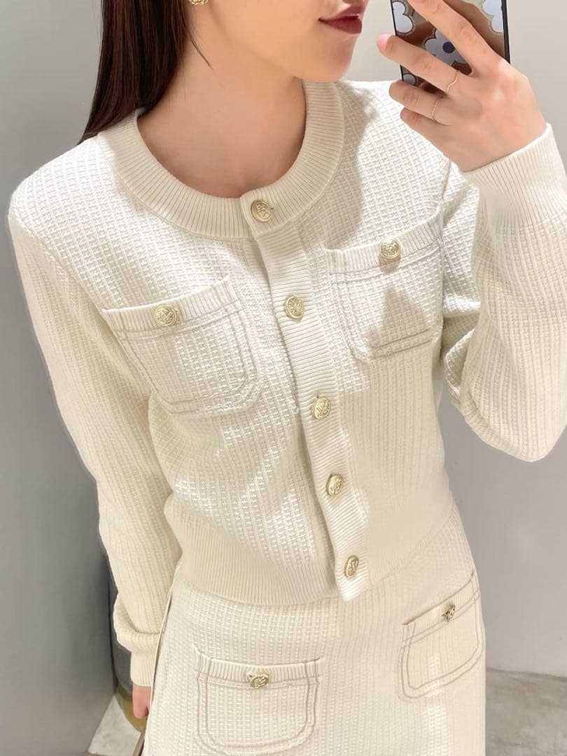 新作新品タグ付き　リリーブラウン♡コットンニットジャケット