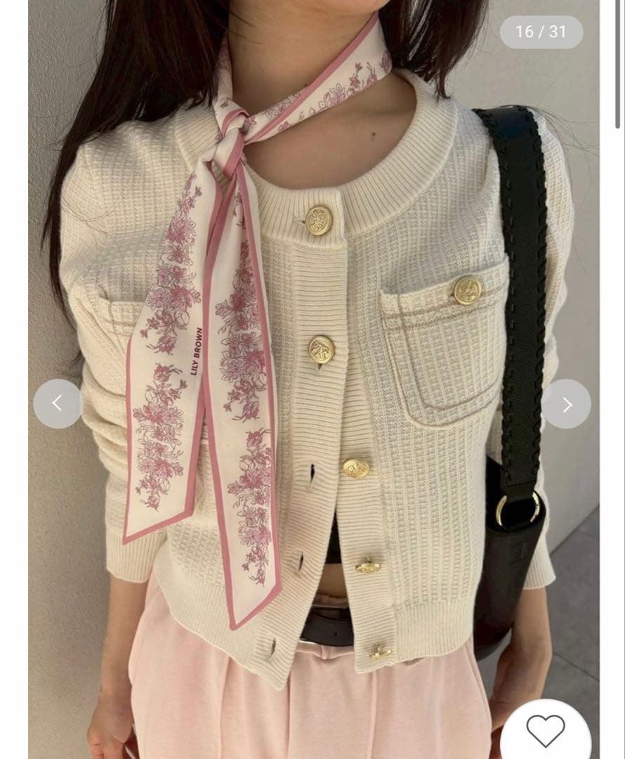 新作新品タグ付き　リリーブラウン♡コットンニットジャケット