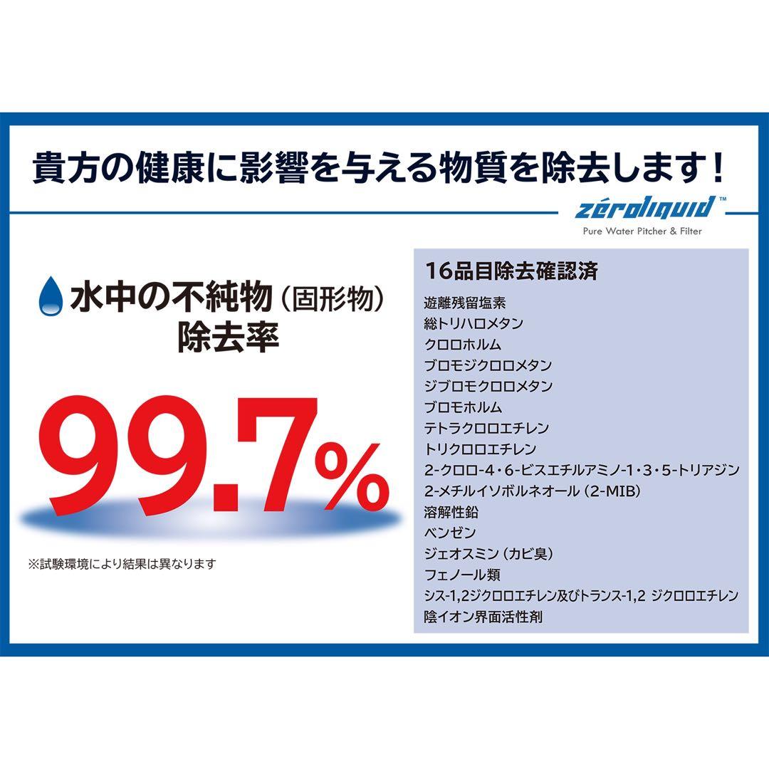 ＊ＺＥＲＯピッチャー ６層浄水フィルター搭載 素材の味を引き立てる ☆災害時にも