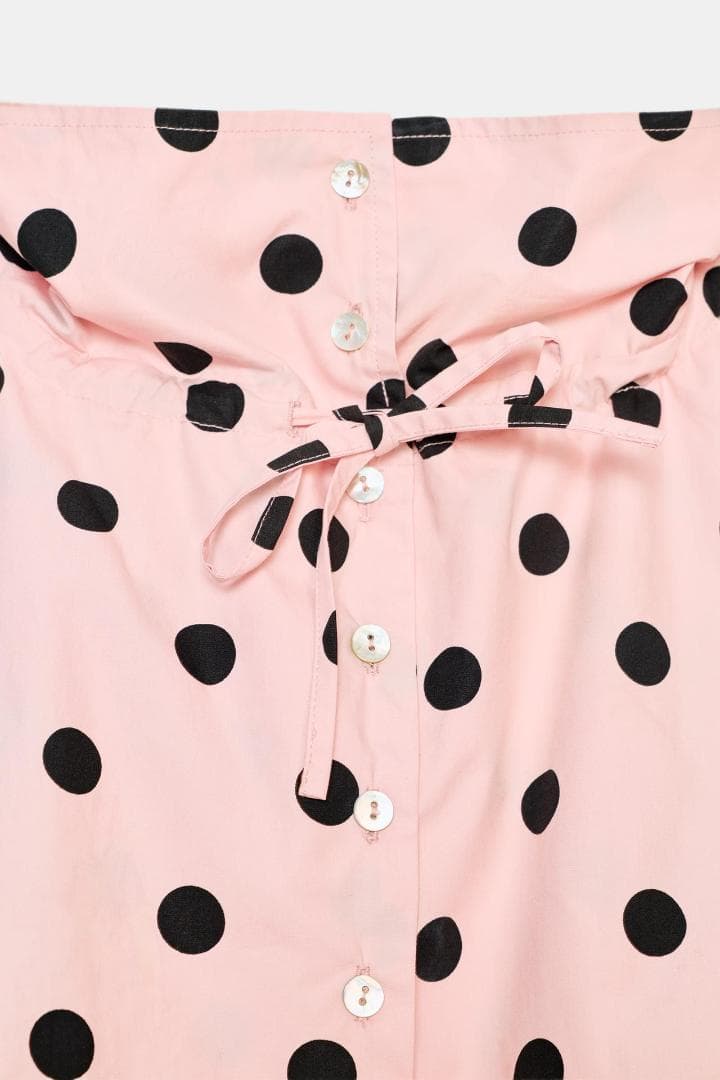 ZARA ドットプリントジャケット ライトピンク S 水玉