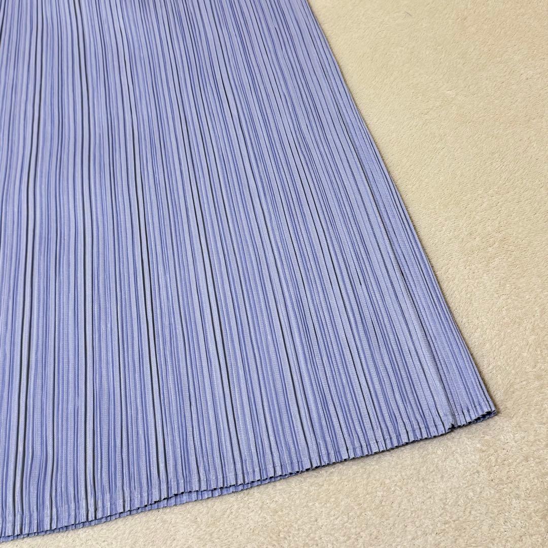 美品✨PLEATS PLEASE プリーツ　ロングスカート　ライトパープル
