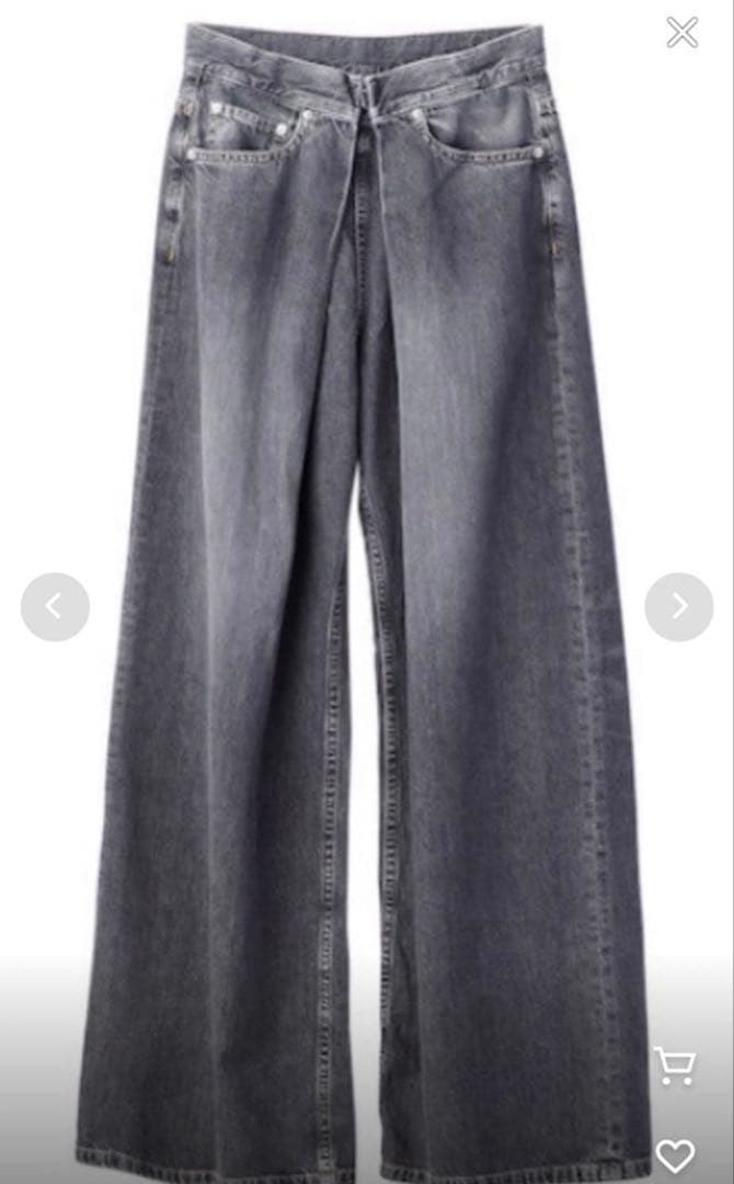 ジョンローレンスサリバン　WASHED DENIM WIDE PANTS