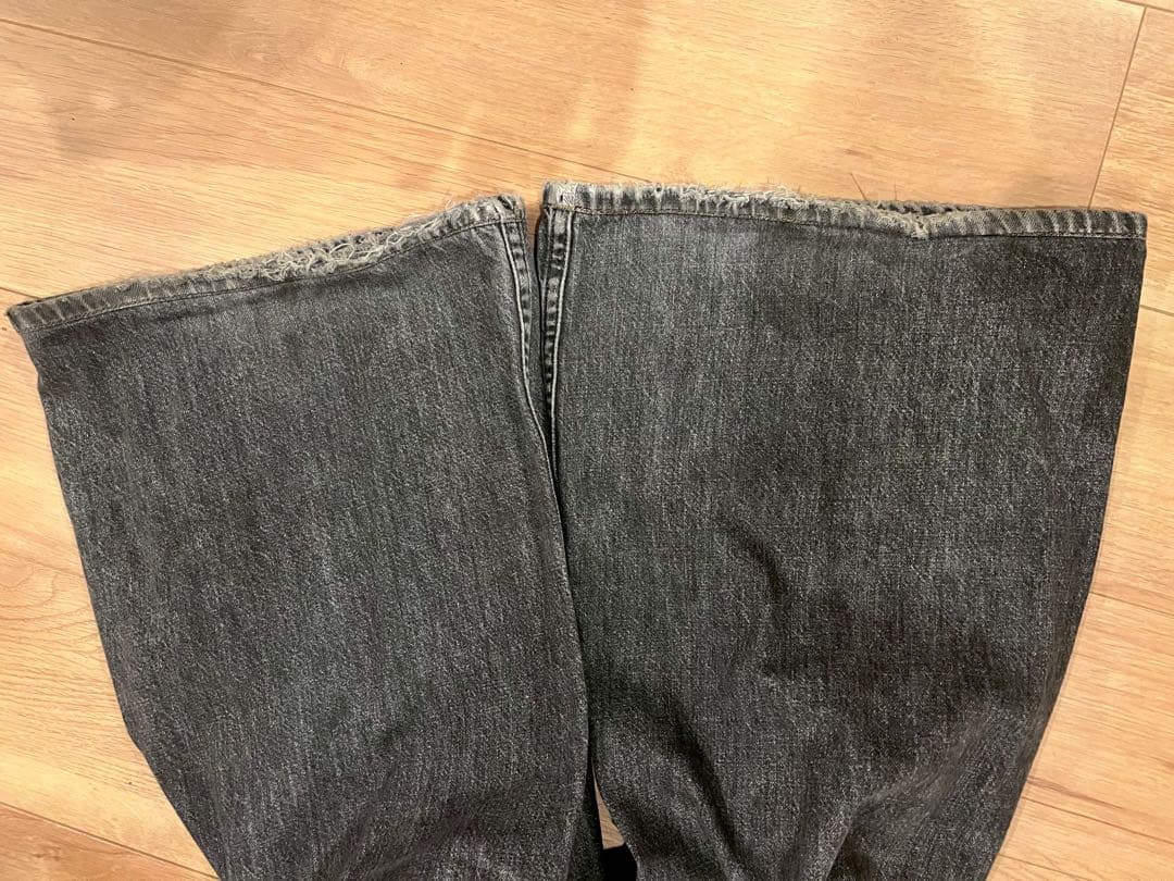 ジョンローレンスサリバン　WASHED DENIM WIDE PANTS
