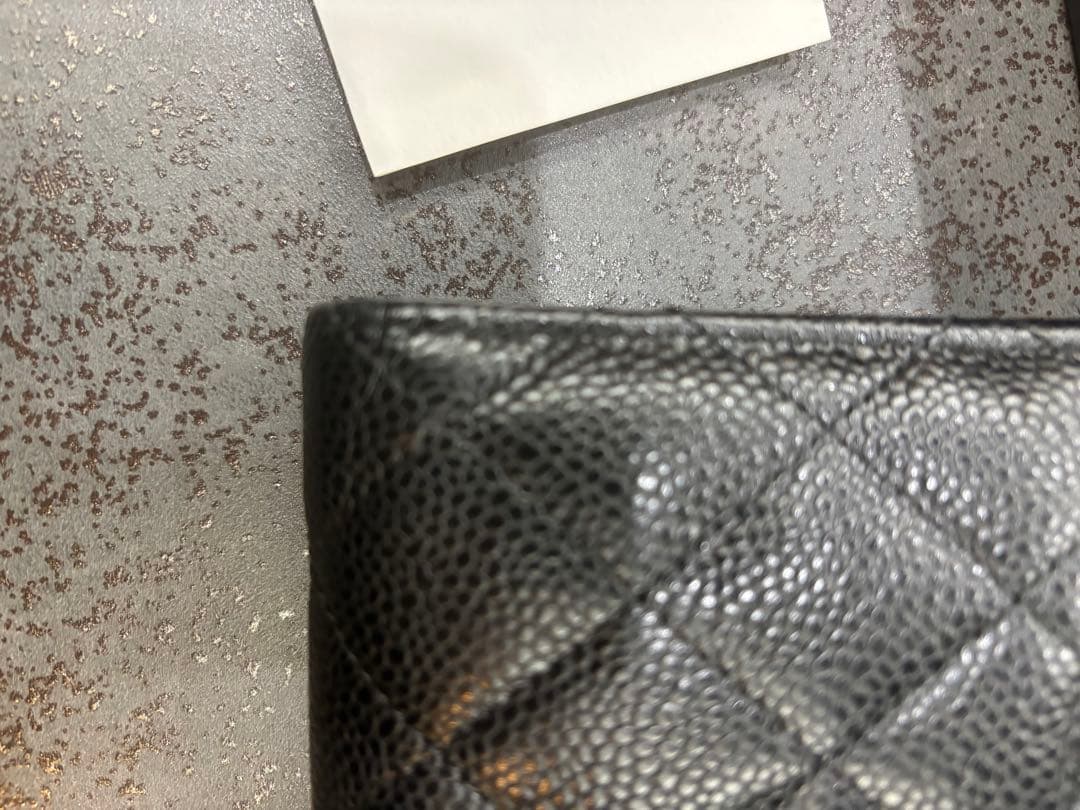 CHANEL マトラッセ　キャビアスキン　財布