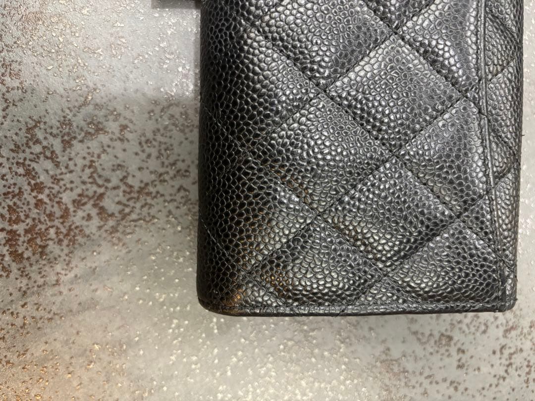 CHANEL マトラッセ　キャビアスキン　財布