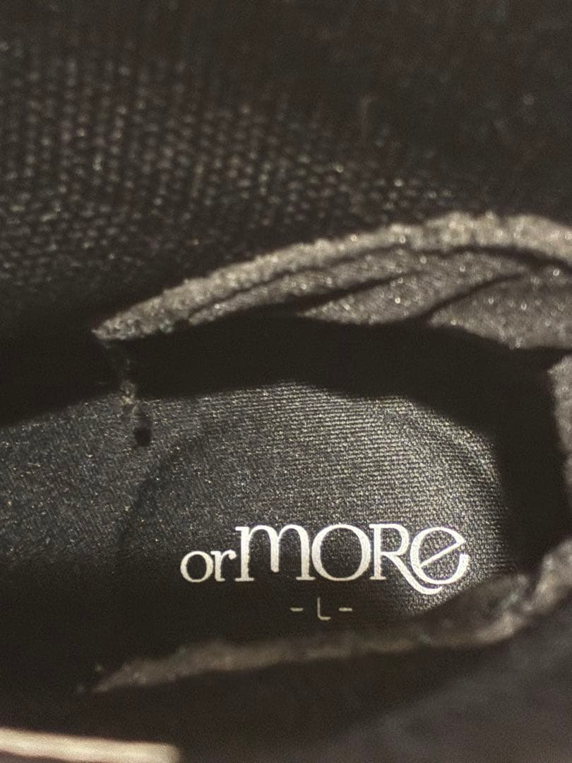 orMORE オアモア ニット 厚底 ヒールアップブーツ ブラック 黒 24