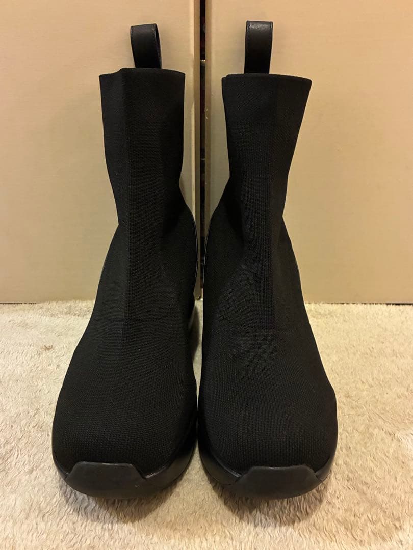 orMORE オアモア ニット 厚底 ヒールアップブーツ ブラック 黒 24