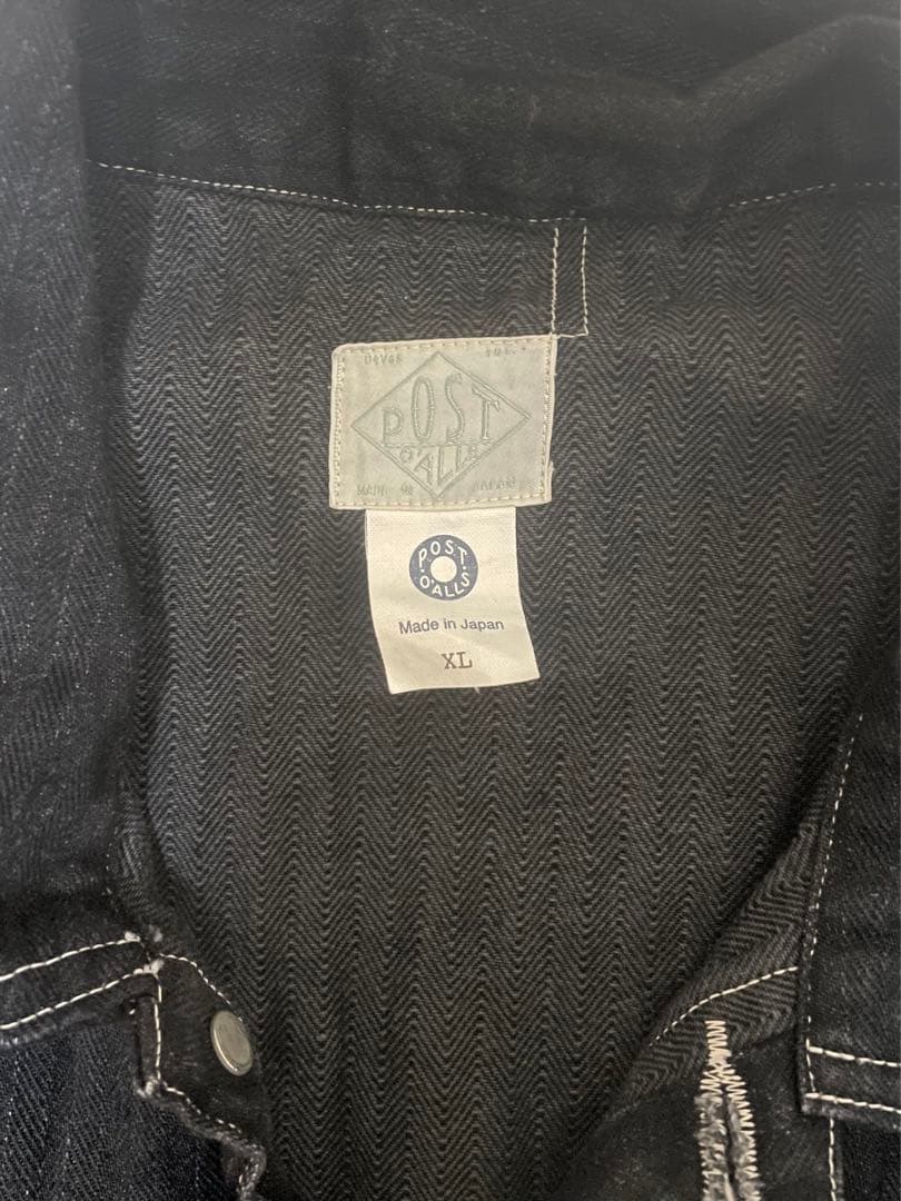 最終　半額以下！post overalls ブラックヘリンボーン　アーミーシャツ