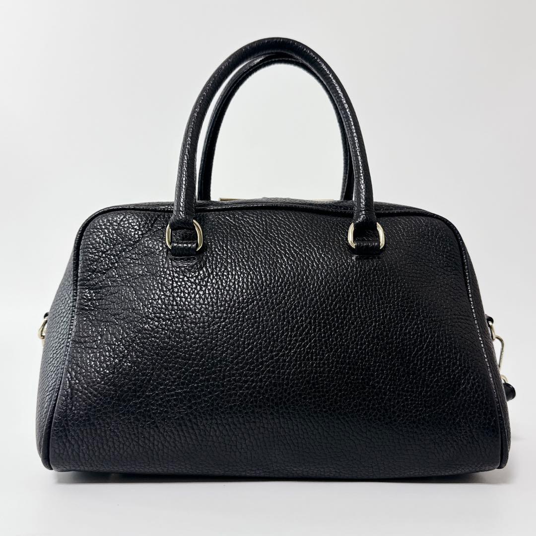 【人気商品】AULENTTI ボストンバッグ　ショルダー　ブラック　レザー