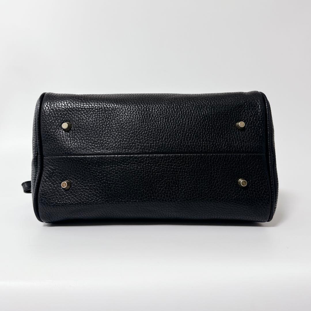 【人気商品】AULENTTI ボストンバッグ　ショルダー　ブラック　レザー