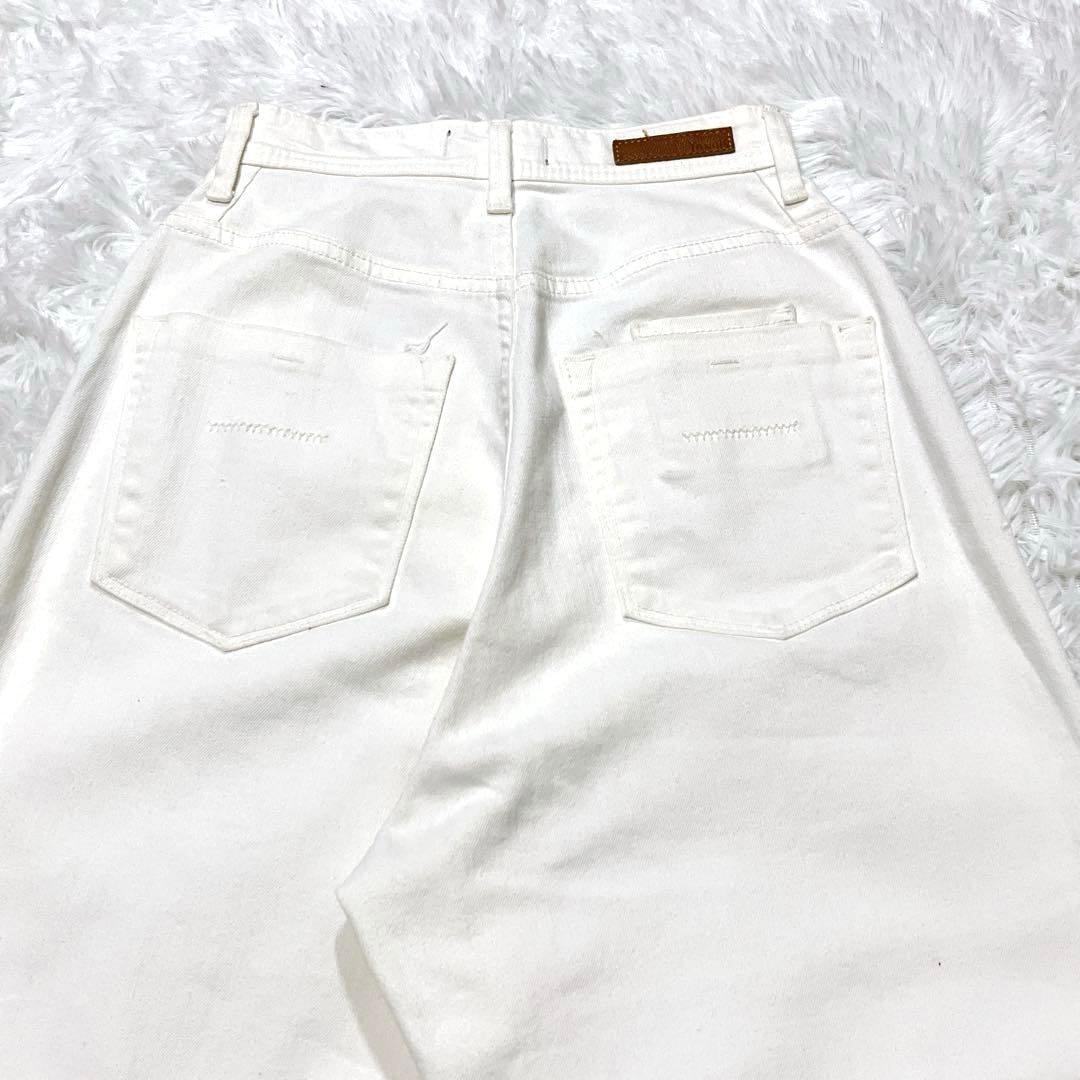 ヤヌーク　YANUK JOAN ジョアン　22 デニムパンツ　ストレッチ　白