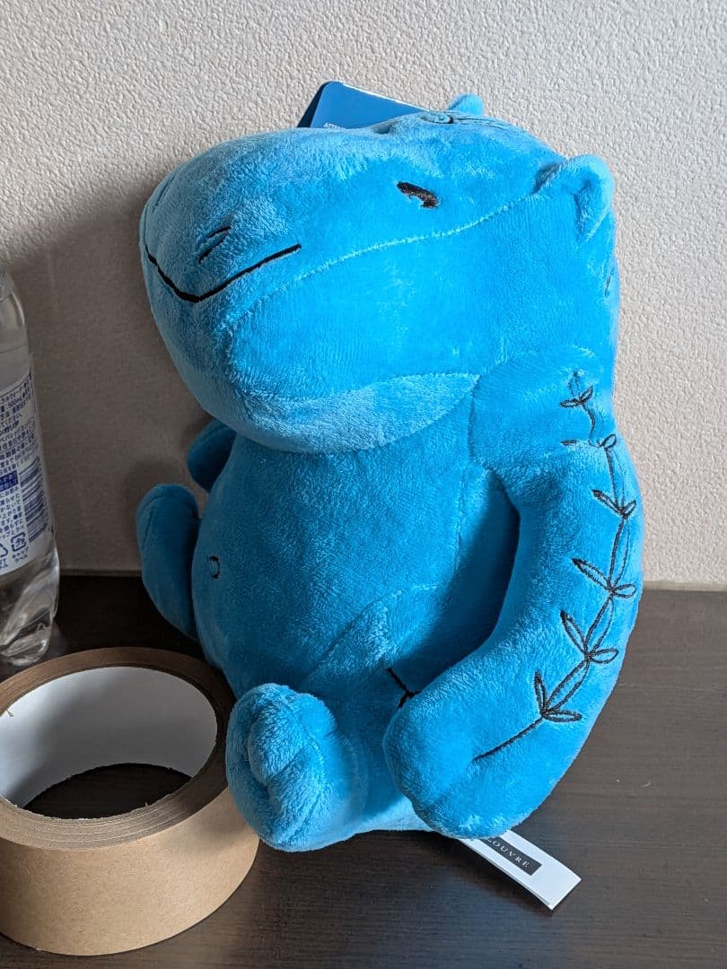 新品青いカバぬいぐるみ大サイズ　ルーブル美術館グッズ　古代エジプト　幸運