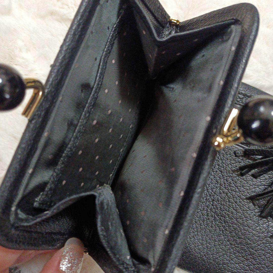 最終価格！美品！ペルケ　ドット　がま口折り財布