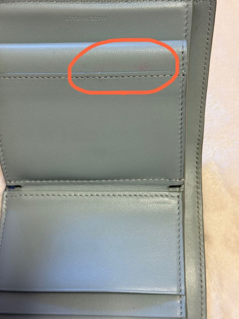 CELINE ライトブルー 二つ折り財布
