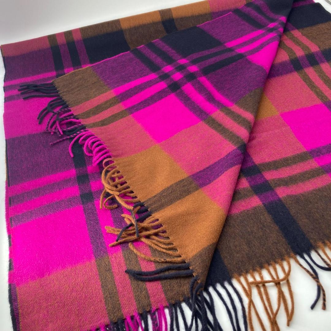 新品✨希少カラー✨ジョシュアエリス 大判ストール カシミア100% チェック
