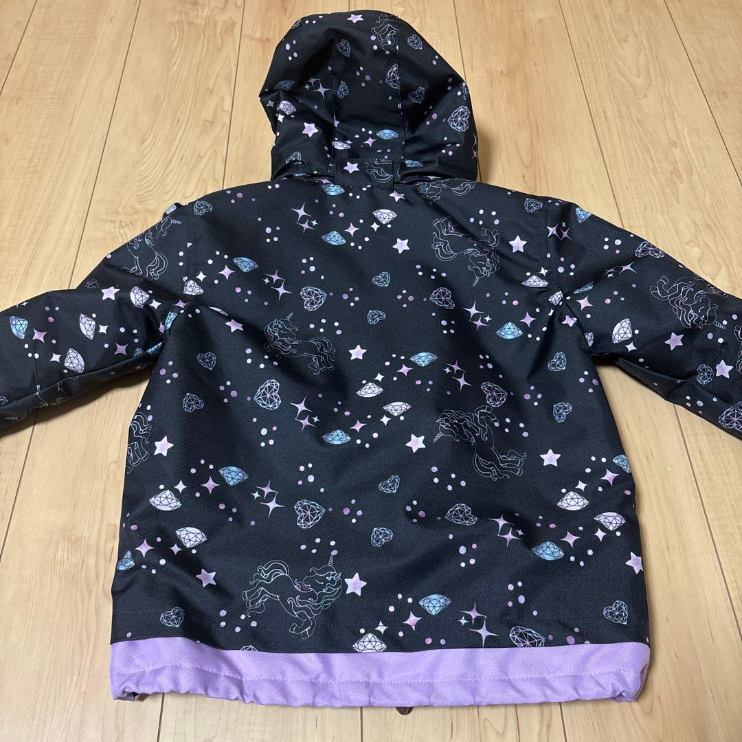 【TPPさま専用】子ども用スキーウェア サイズ120 黒紫 ユニコーン柄