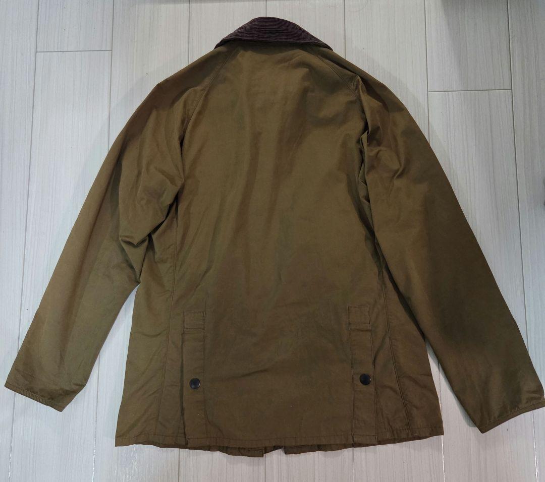 バブアーBarbourビデイルSLピーチド　ノンワックス　オリーブ　38