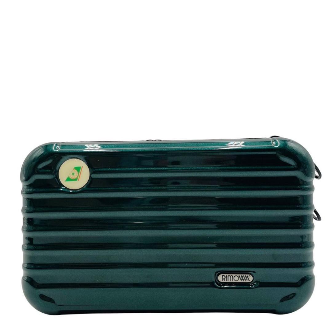 美品 RIMOWA リモワ 小物入れ グリーン アメニティケース　エバー航空