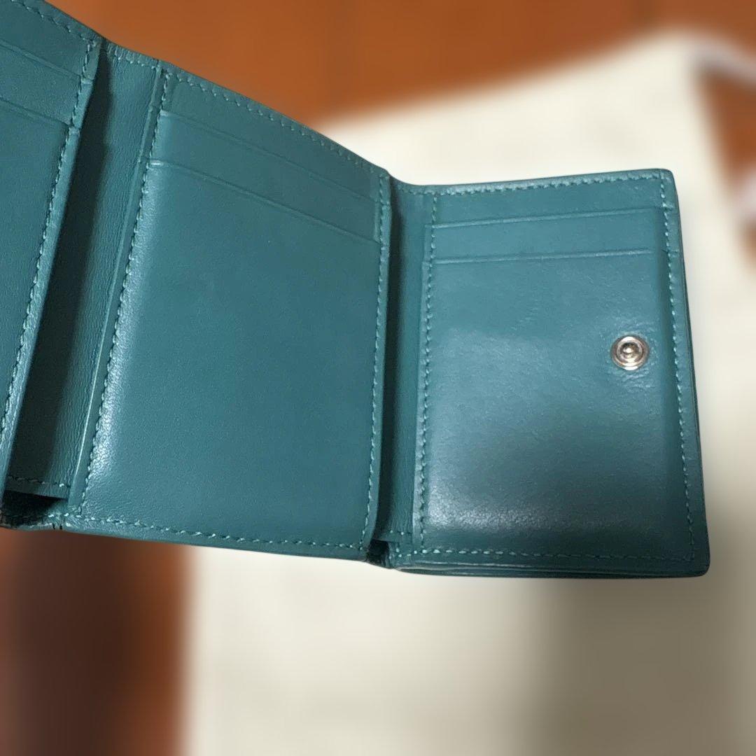 n*.様 ロエベ　ミニ財布　グリーン　アナグラムトライフォードウォレット　LOE