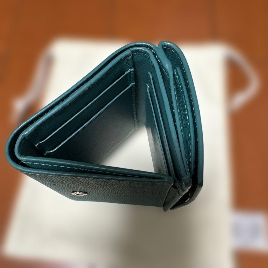 n*.様 ロエベ　ミニ財布　グリーン　アナグラムトライフォードウォレット　LOE