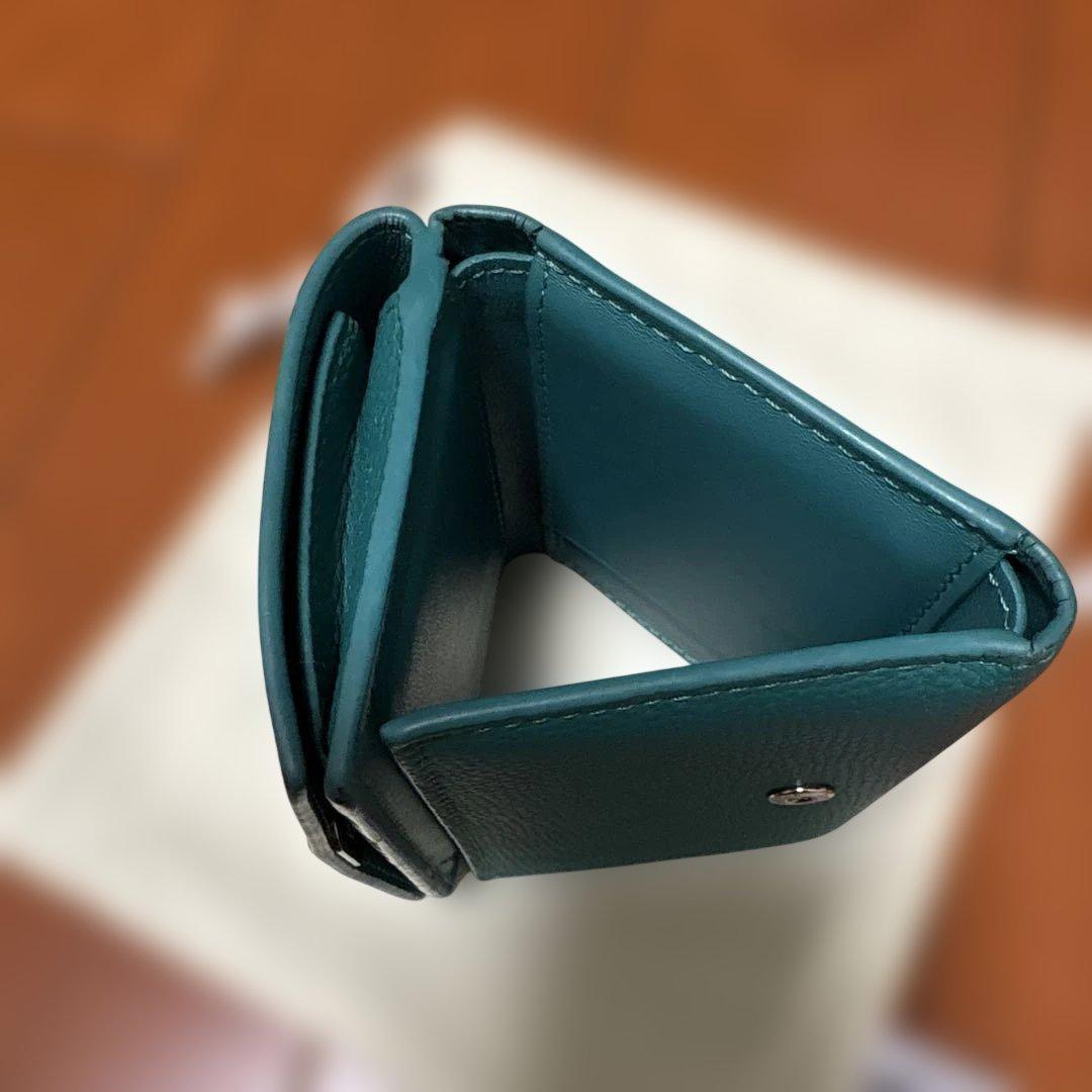 n*.様 ロエベ　ミニ財布　グリーン　アナグラムトライフォードウォレット　LOE