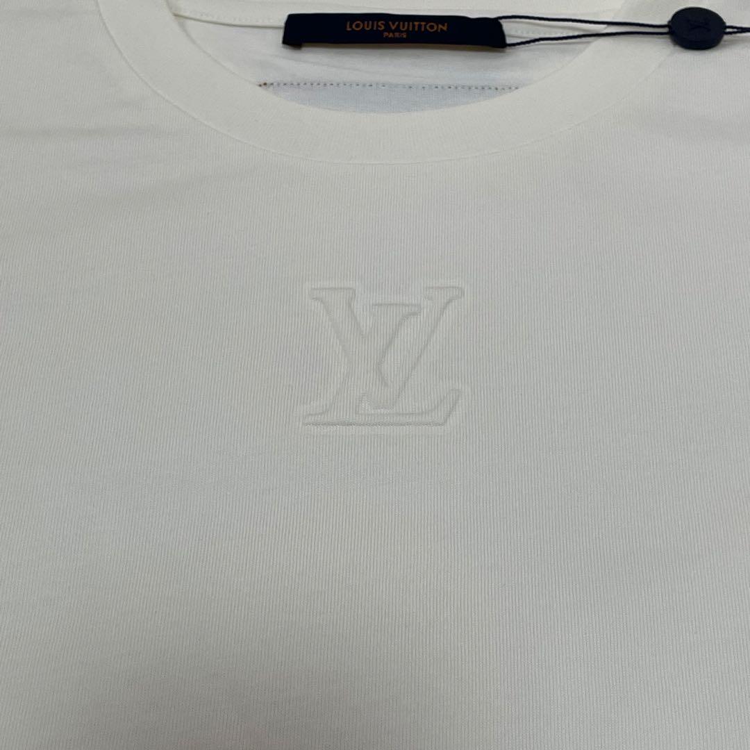 未使用 ルイヴィトン エンボス LV インサイドアウト Tシャツ 白 S メンズ