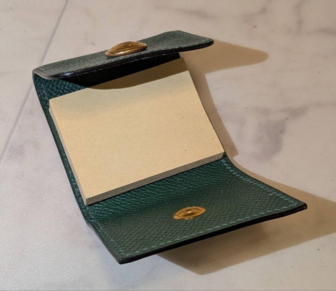 に*じ様 【最終値下げ】HERMES グリーンポストイットケース