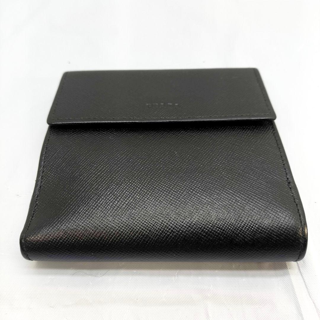 極美品 プラダ 二つ折り財布 コンパクトウォレット ミニ財布 PRADA