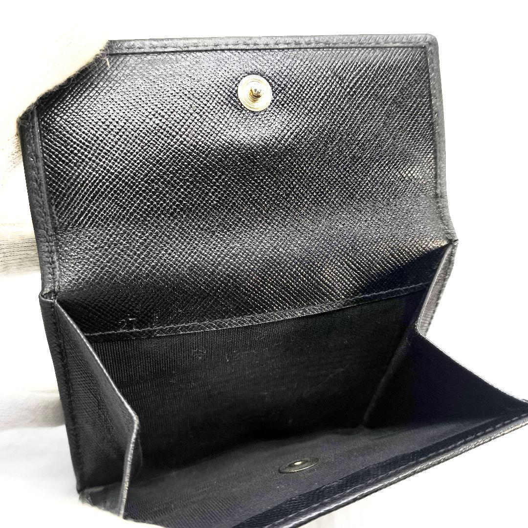 極美品 プラダ 二つ折り財布 コンパクトウォレット ミニ財布 PRADA