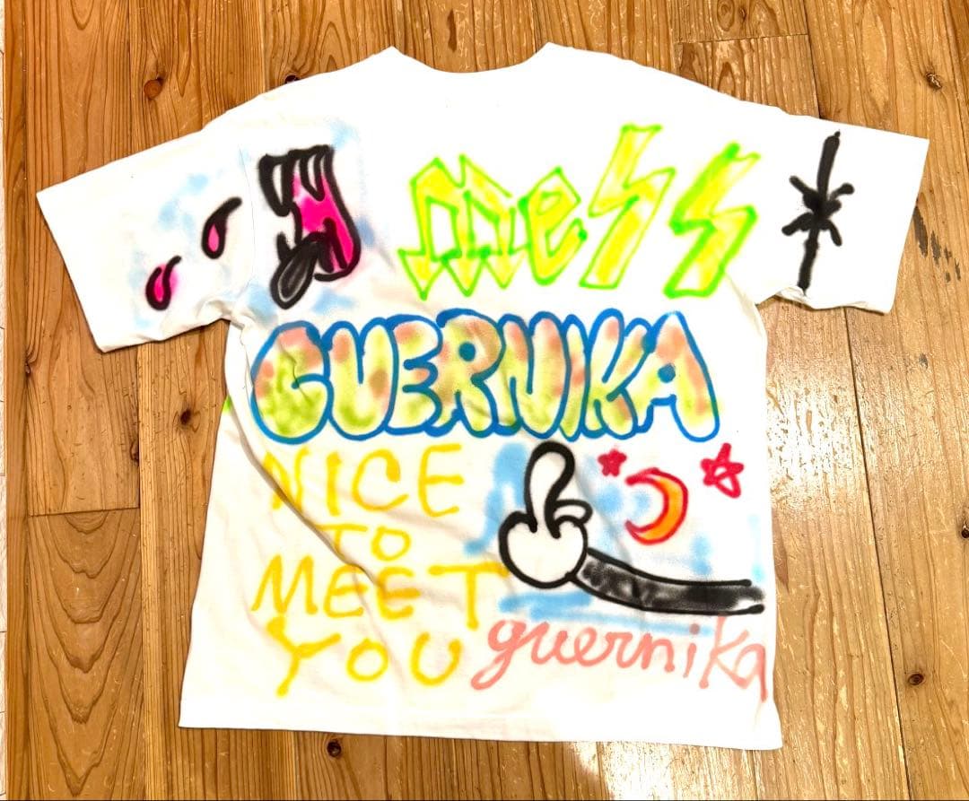 guernika ハンドペイントT、GRUNK CRAZY炎 (一点物 )レア