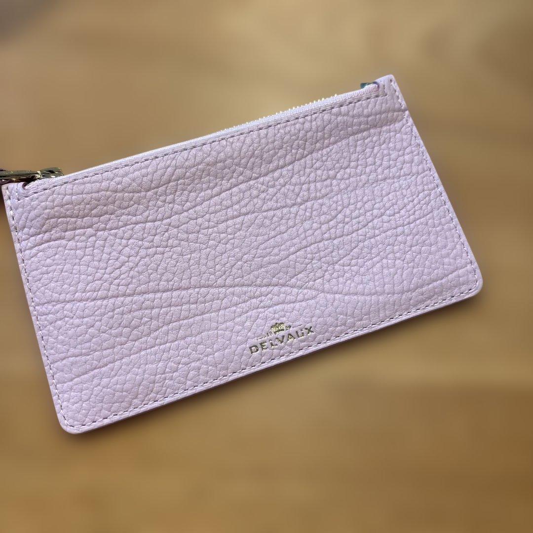 Delvaux レザー三つ折り財布 ネイビー