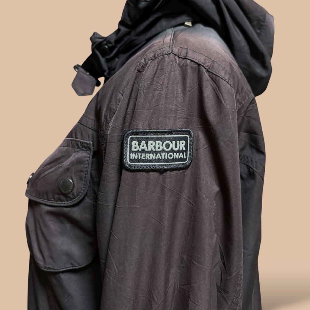 00s英国製BarbourバブアーインターナショナルコートデッキコートブラックM
