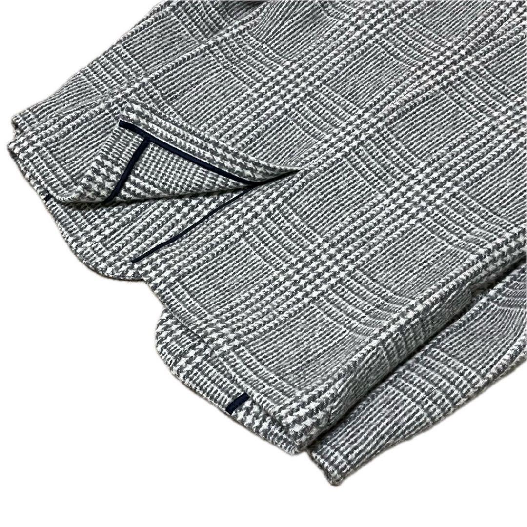 極美品✨ 現行✨ミツミネ ウールシルク グレンチェック ジャケット ツイード M