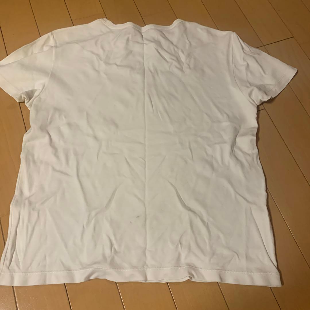 PRADA ホワイト Tシャツ　ロゴ　赤プレート　Sサイズ