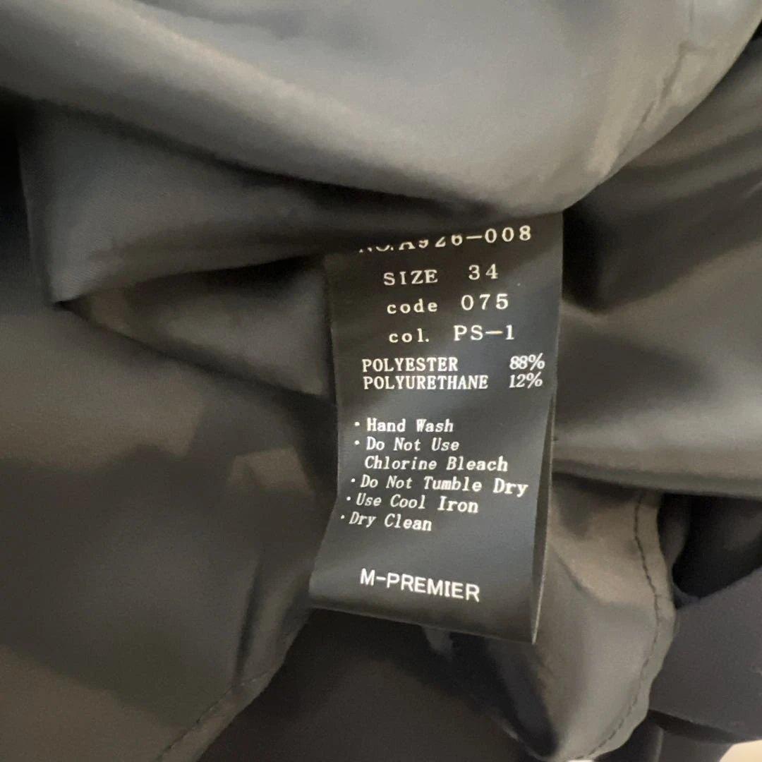 M-PREMIER ダークネイビー ワンピース 34 フォーマル 卒入学式
