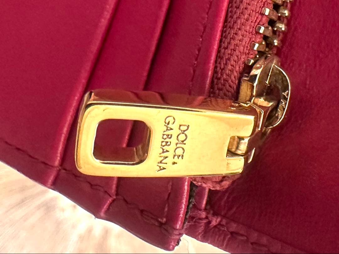moon DOLCE&GABBANA レザー二つ折り財布レディース ピンク