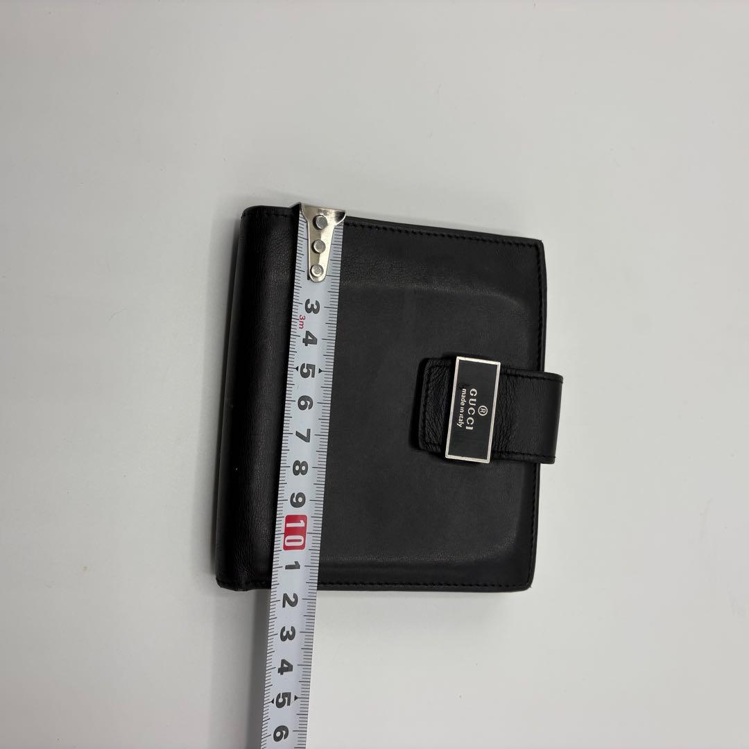 GUCCI グッチ レザー 長財布 二つ折り ウォレット 本革 ブラック 黒