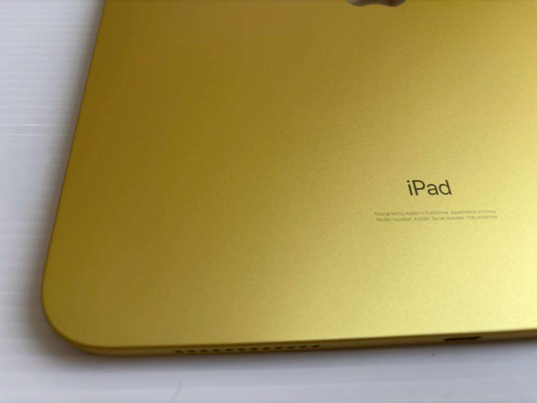 【M】ipad 第10世代 64GB イエロー Wi-Fi（充電器なし）