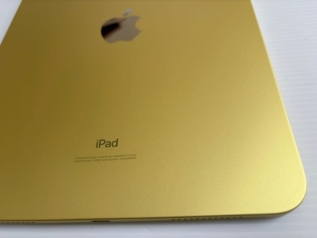 【M】ipad 第10世代 64GB イエロー Wi-Fi（充電器なし）