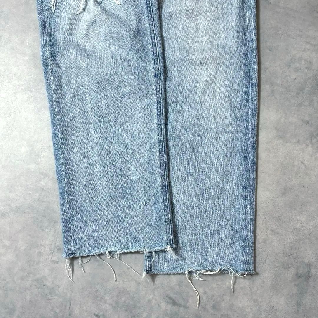 【美品】YANUK ヤヌーク ストレートデニム ボーイズ LEA ダメージ 24