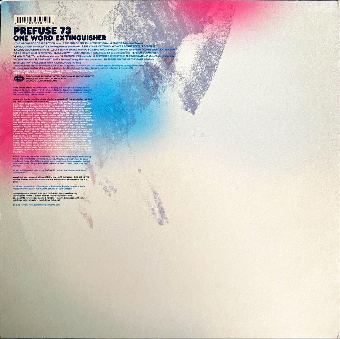 レア‼️2LP盤‼️Prefuse 73 One Word Extinguisher
