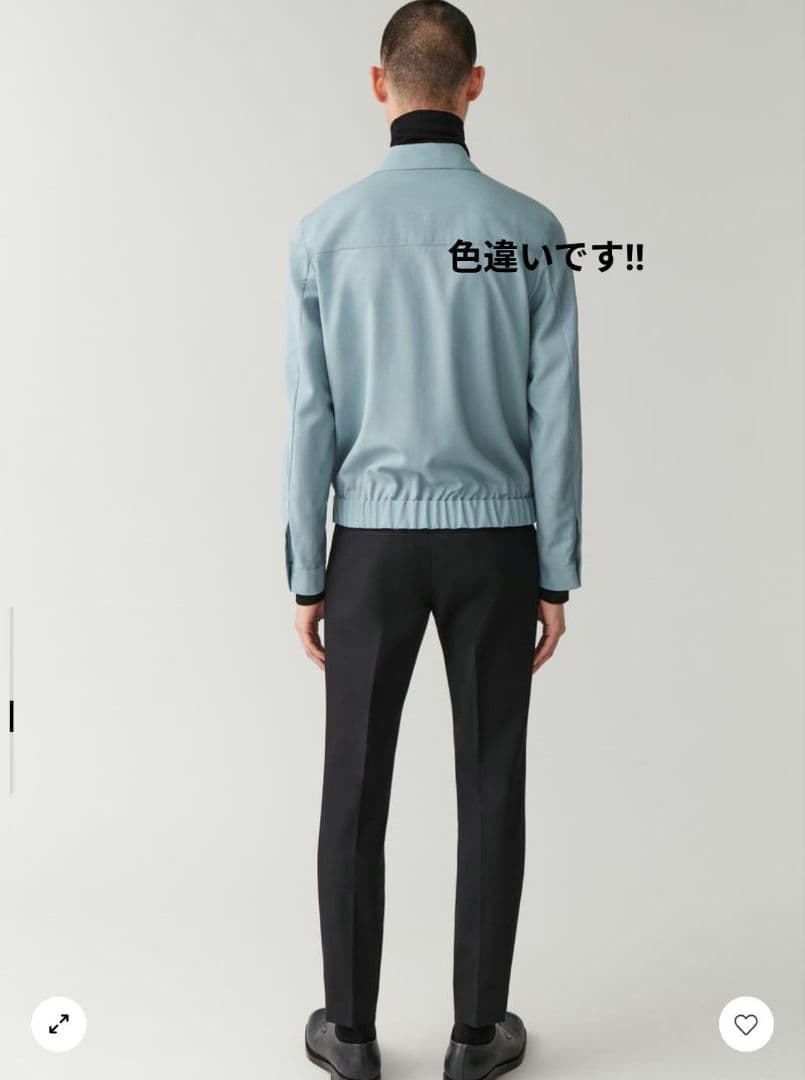 COS ZIP-UP WOOL JACKET ジッパー付きウールジャケット S