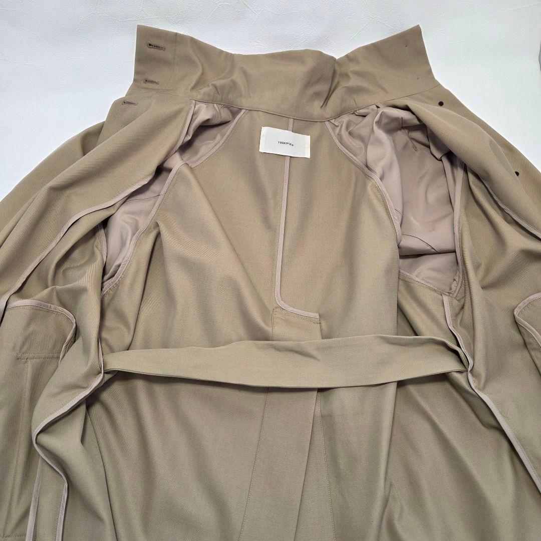 極美品　TODAYFULスタンドカラートレンチコート　size 38