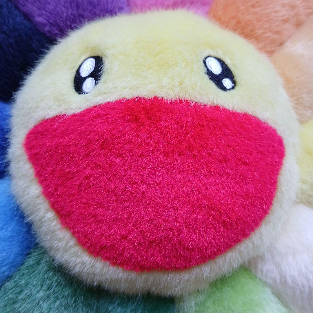 美品☆カイカイキキお花クッション レインボーミニ☆