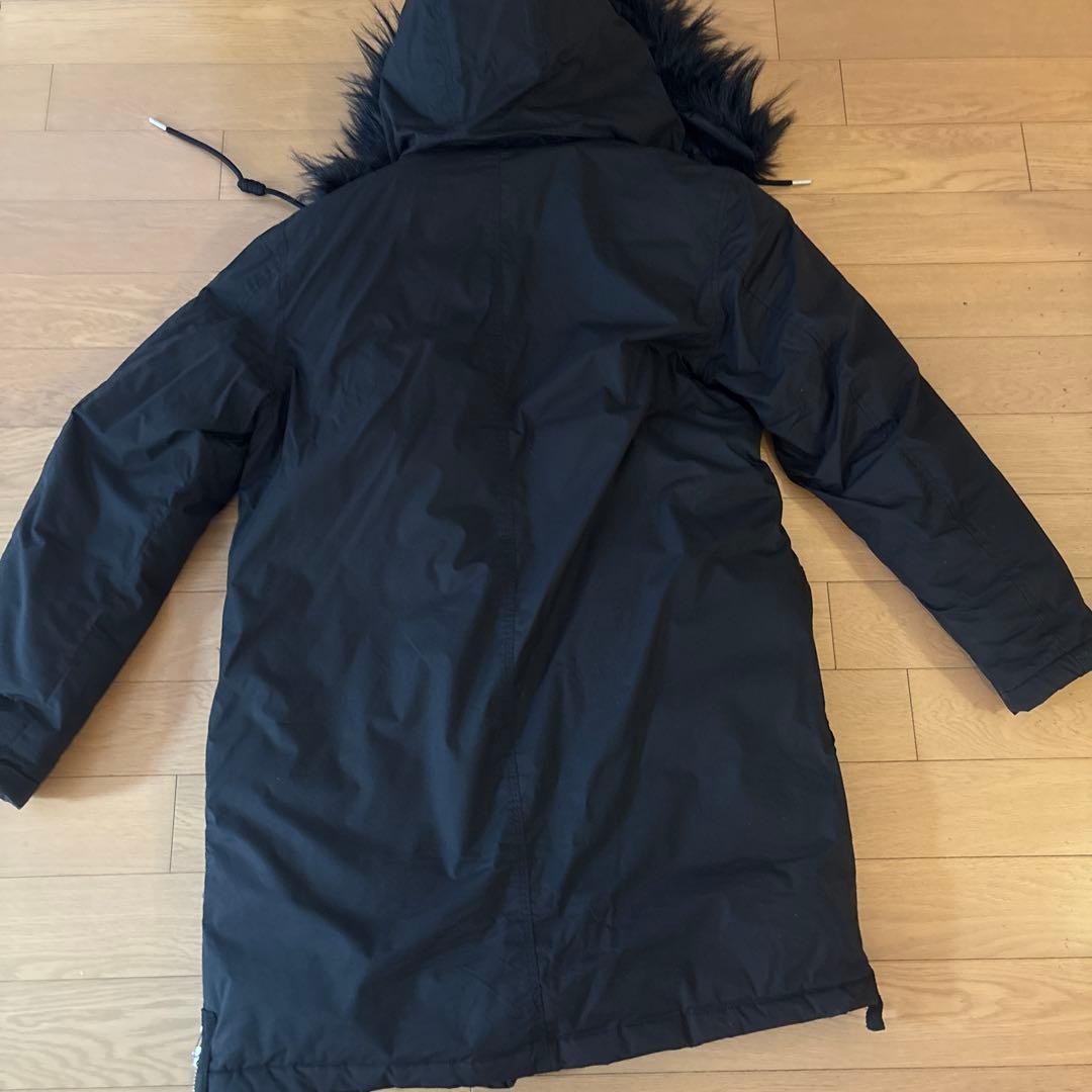 Diesel ブラック モッズコート ファー付き