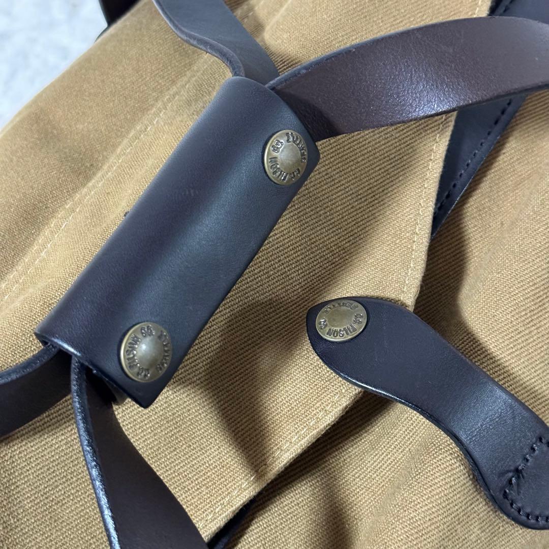使用級✨FILSON RUGGED TWILL DUFFLE BAGタン　レザー