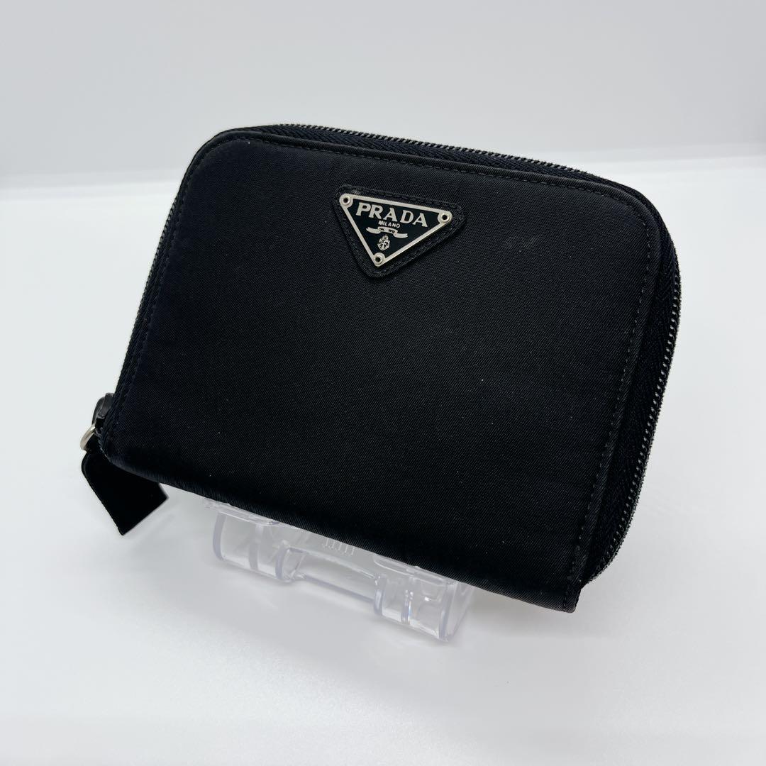 【美品】PRADA コンパクトウォレット M522 ナイロン ギャランティカード