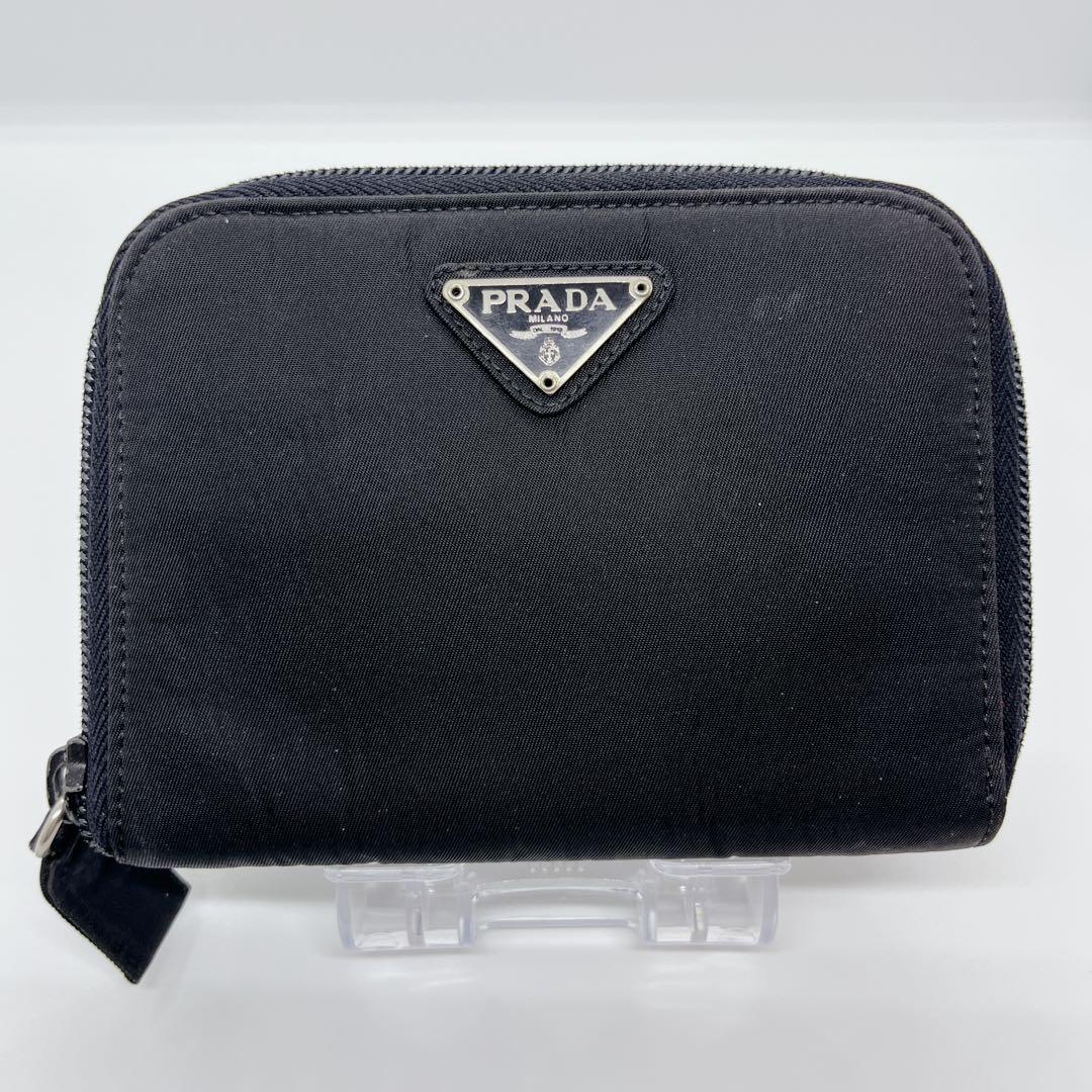 【美品】PRADA コンパクトウォレット M522 ナイロン ギャランティカード